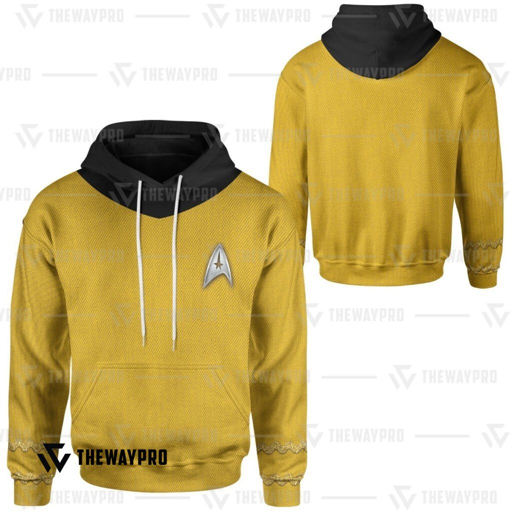 Star Trek The Original Series Yellow 3D Hoodie- Limited Edition Star Trek The Original Series Yellow 3D Hoodie- Limited Edition