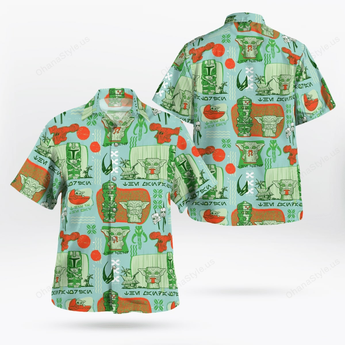 Star Wars Cyan Green Hawaiian Shirt Star Wars Cyan Green Hawaiian Shirt
