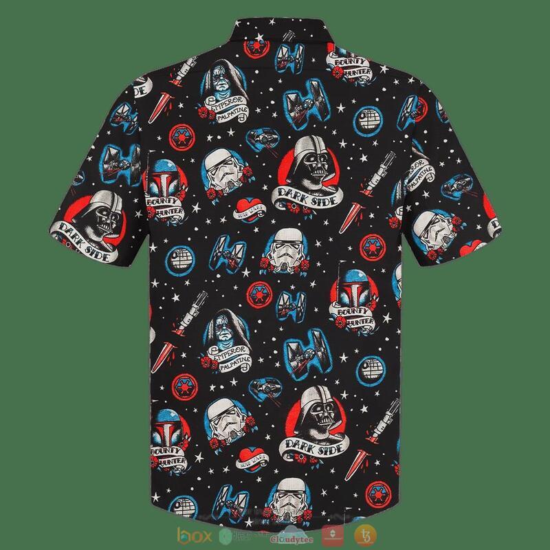 Star Wars Dark Side Black Hawaiian Shirt Star Wars Dark Side Black Hawaiian Shirt