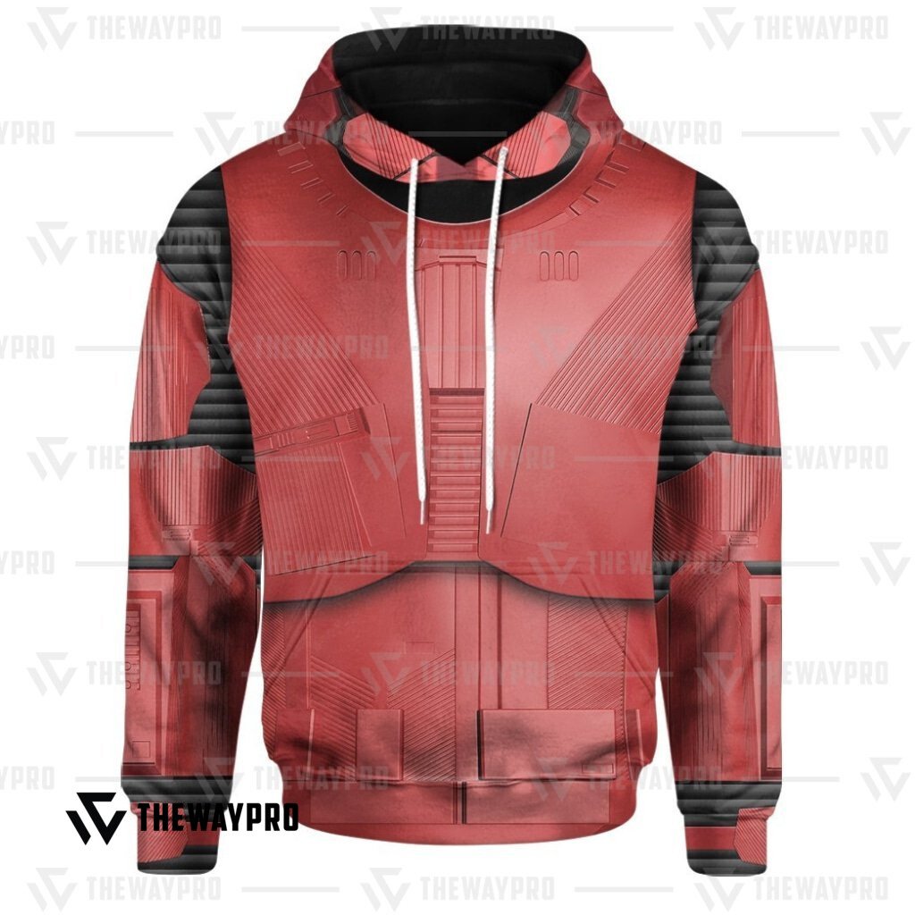 Star Wars Der’Kal Red Stormtrooper Costume 3D Hoodie Star Wars Der’Kal Red Stormtrooper Costume 3D Hoodie