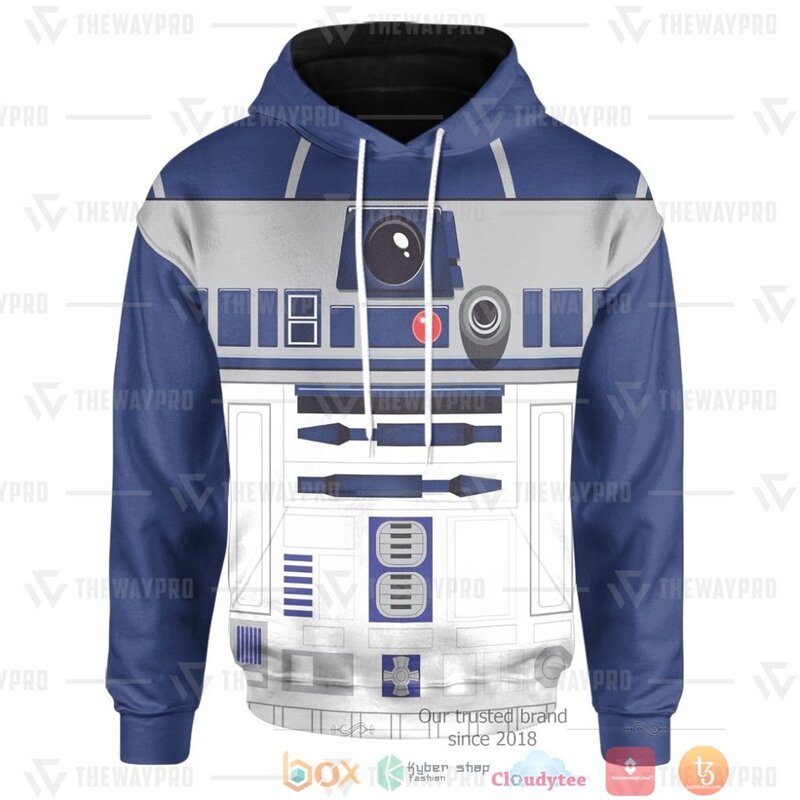 Star Wars R2D2 Adesivo 3D All Over Printed Hoodie Star Wars R2D2 Adesivo 3D All Over Printed Hoodie