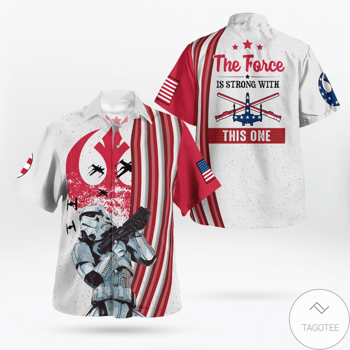 Star Wars The Force Is Strong With This One Hawaiian Shirt Star Wars The Force Is Strong With This One Hawaiian Shirt