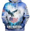 Statue Of Liberty One Nation Under God Eagle American Flag 3D Shirt