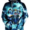 Stitch And Toothless Viking Thunder All Over Printed 3D Hoodie