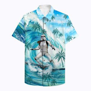 Stormtrooper Surfing Hawaiian Shirt