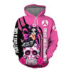 Sugar Skull Fight Like A Girl Breast Cancer Awareness 3D Hoodie And T Shirt