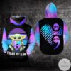 Suicide Awareness Baby Yoda You Are Not Alone Hoodie