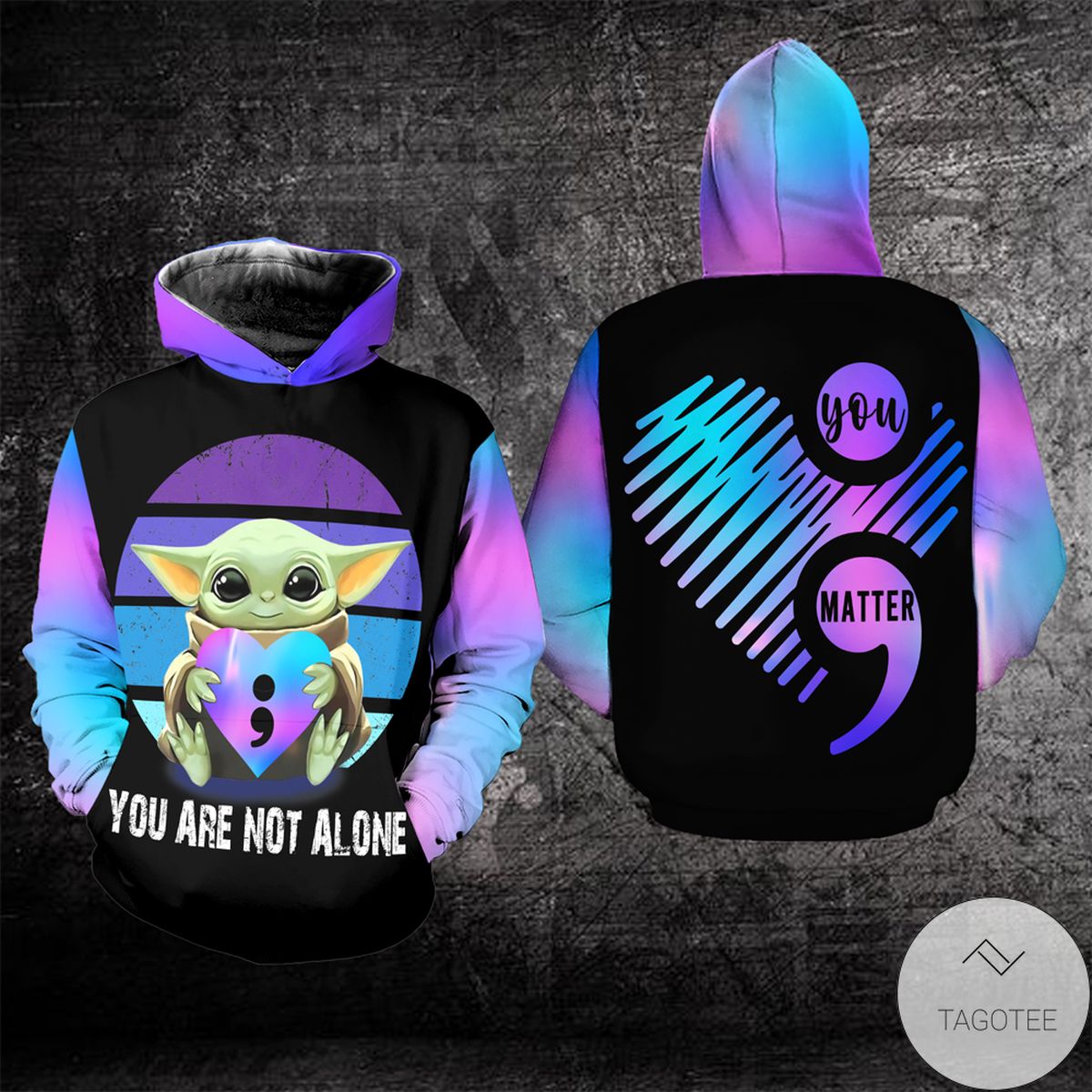 Suicide Awareness Baby Yoda You Are Not Alone Hoodie Suicide Awareness Baby Yoda You Are Not Alone Hoodie