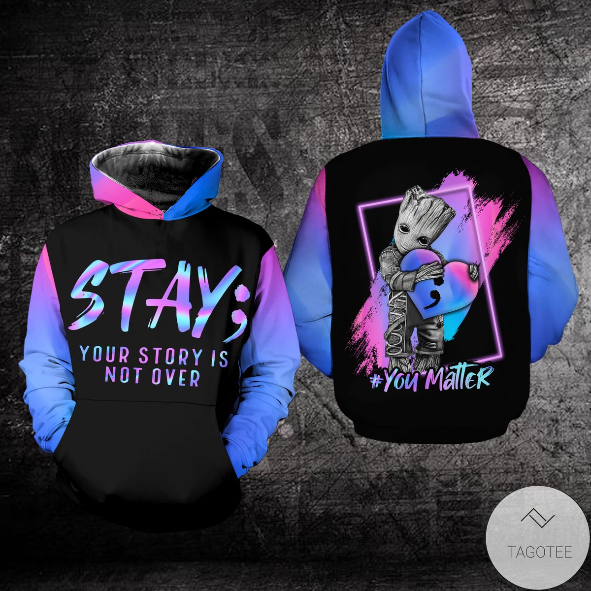 Suicide Awareness Stay Your Story Is Not Over Groot Hoodie Suicide Awareness Stay Your Story Is Not Over Groot Hoodie