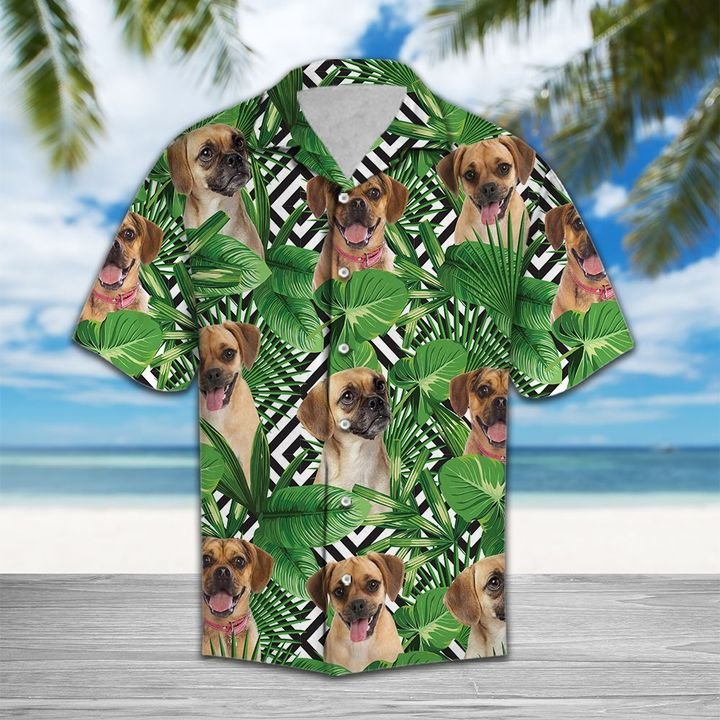 Summer Exotic Jungle Tropical Puggle Hawaiian Shirt Summer Button Up Summer Exotic Jungle Tropical Puggle Hawaiian Shirt Summer Button Up