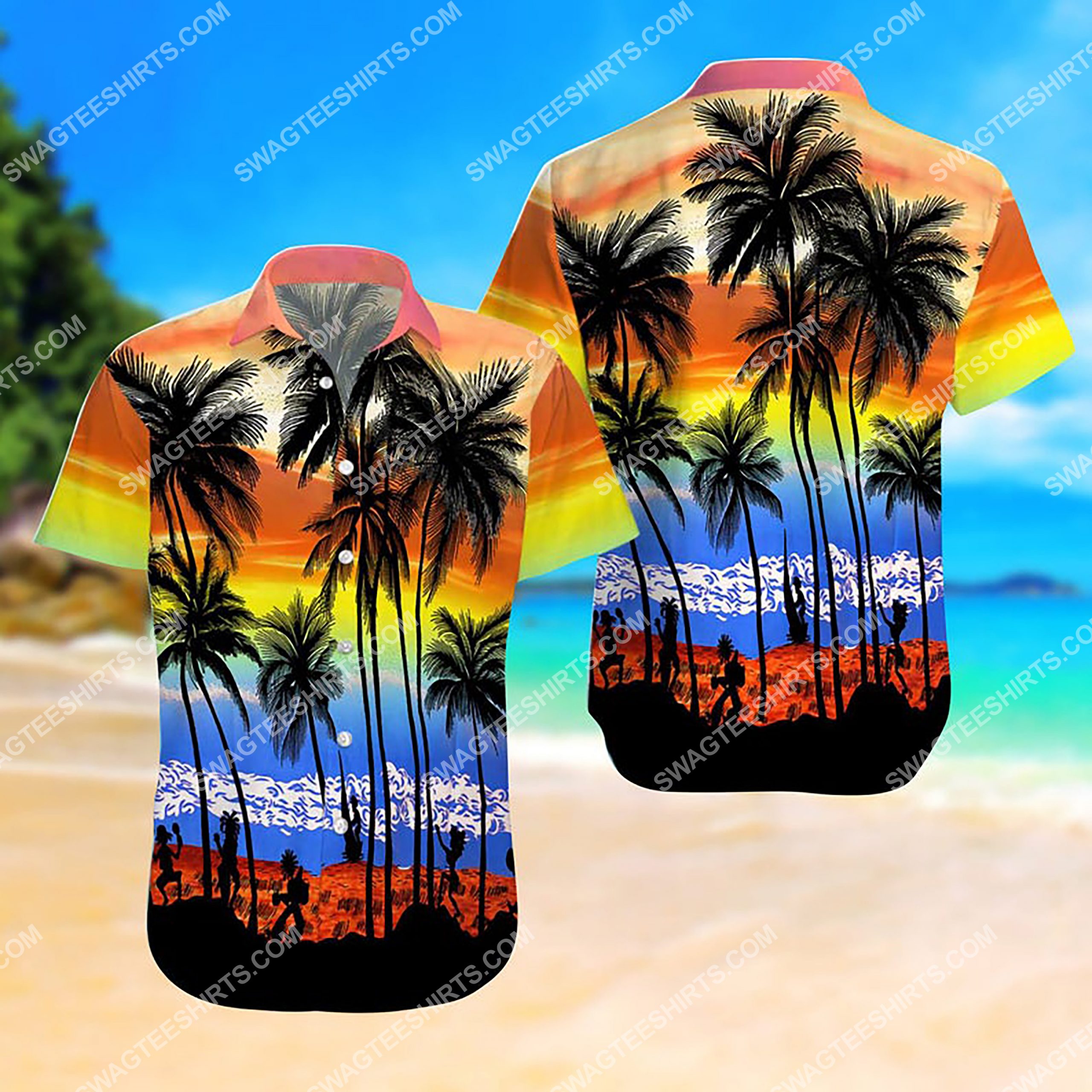 Summer Time The Beach Colorful All Over Print Hawaiian Shirt Summer Time The Beach Colorful All Over Print Hawaiian Shirt