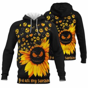 Sunflower Jack Skellington You Are My Sunshine 3D Shirt