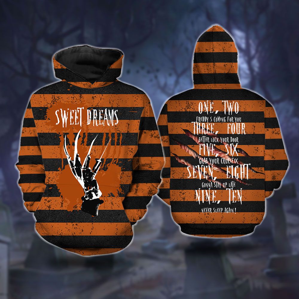 Sweet Dreams One Two Freddy Is Coming 3D Hoodie Sweet Dreams One Two Freddy Is Coming 3D Hoodie