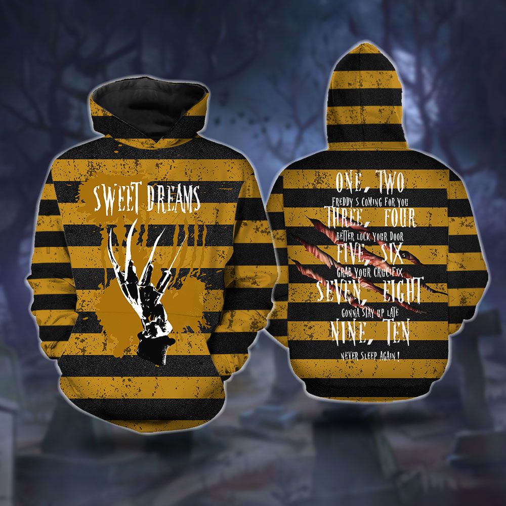 Sweet Dreams One Two Freddy Is Coming 3D Hoodie Sweet Dreams One Two Freddy Is Coming 3D Hoodie
