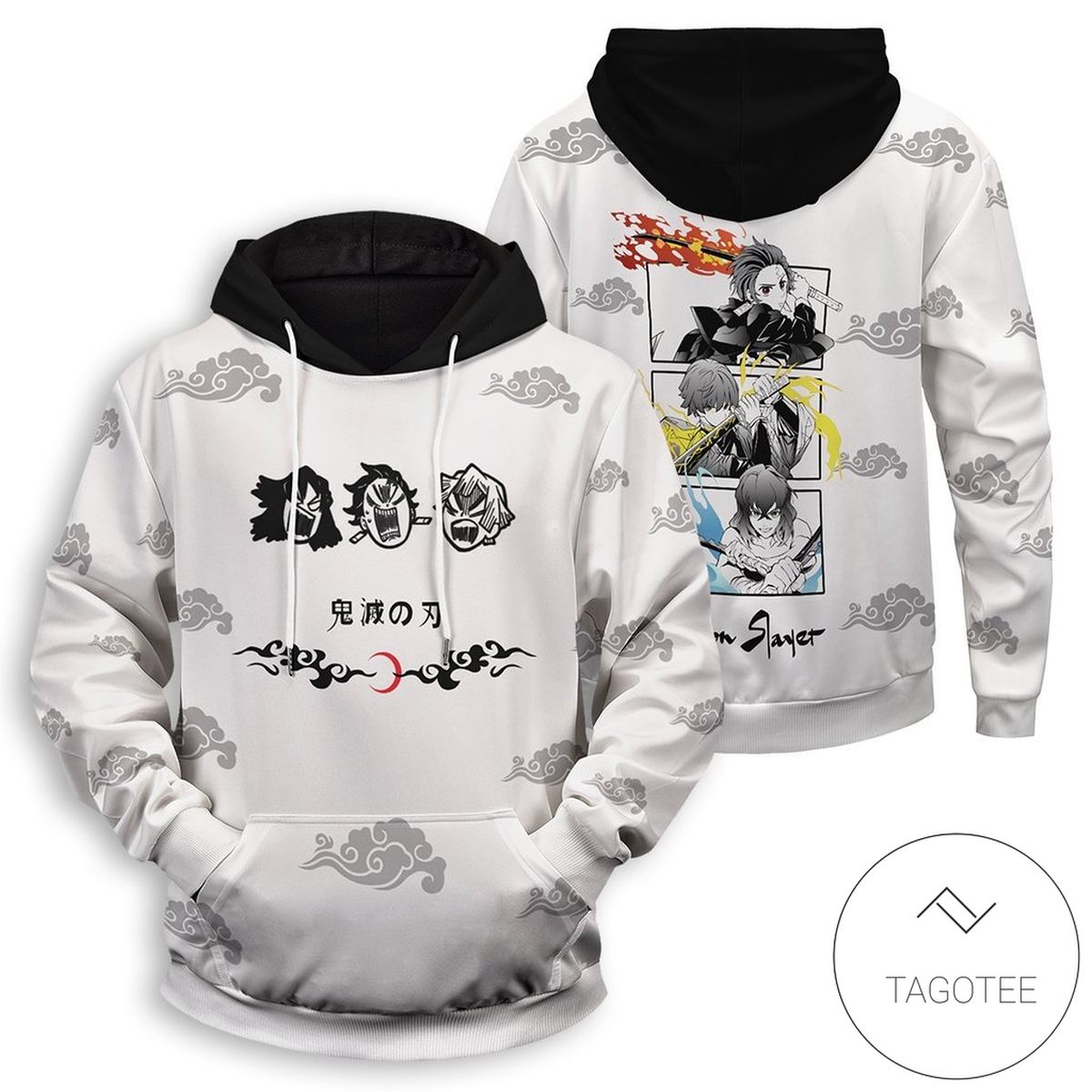 Tanjiro Zenitsu Inosuke Unisex Pullover Hoodie Tanjiro Zenitsu Inosuke Unisex Pullover Hoodie