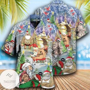 Tattoo Cool Santa Claus Christmas Edition Hawaiian Shirt
