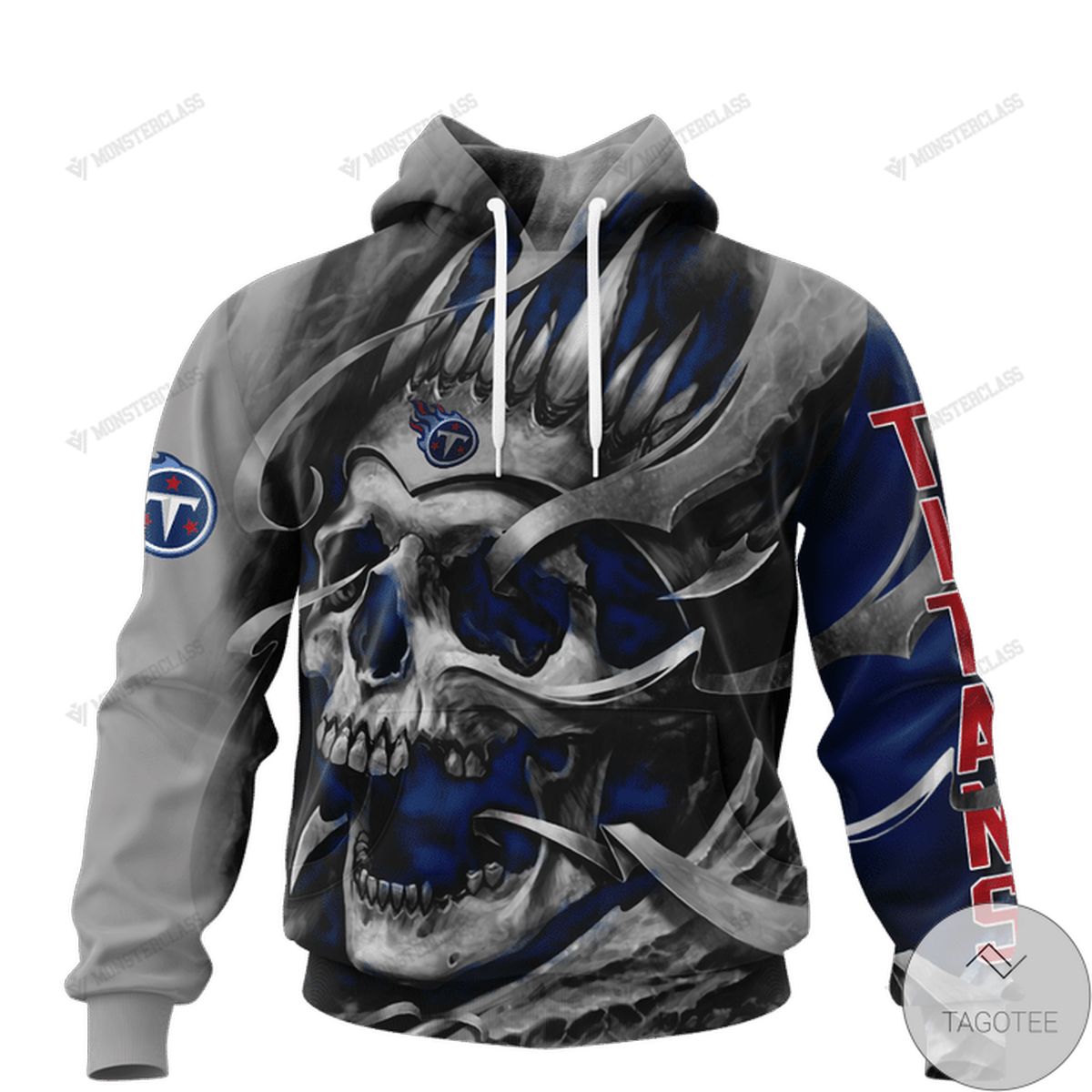 Tennessee Titans Skull Jersey 3D Hoodie Tennessee Titans Skull Jersey 3D Hoodie