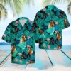 Tennessee Walking Horse Green Tropical Hawaiian Shirt Summer Button Up