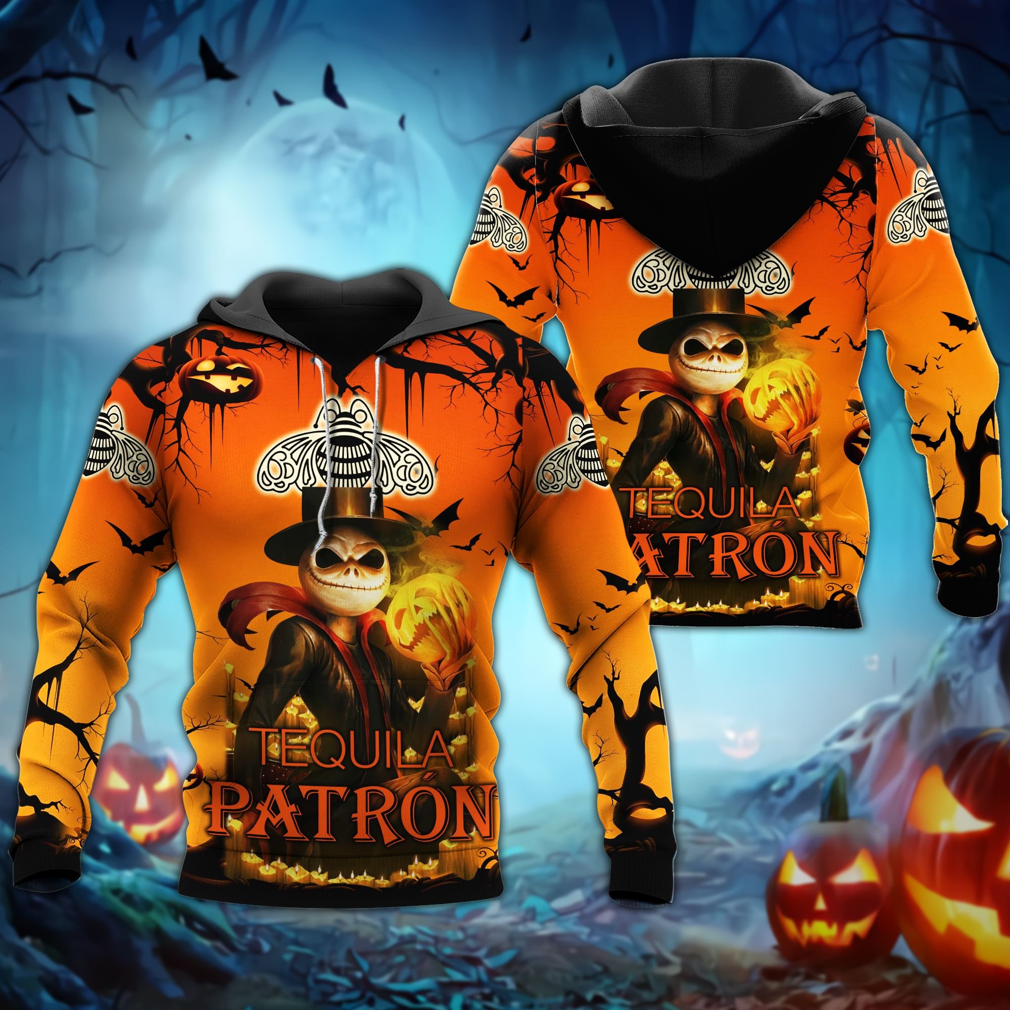 Tequila Patron Jack Skellington Hoodie Tequila Patron Jack Skellington Hoodie