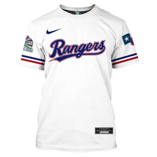 Texas Rangers Nike Custom Personalized 3D Shirt Texas Rangers Nike Custom Personalized 3D Shirt