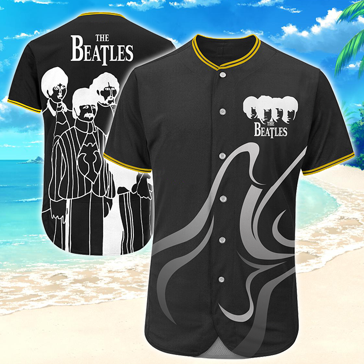 The Beatles Baseball Jersey Print Full Hawaiian Shirt Summer Button Up The Beatles Baseball Jersey Print Full Hawaiian Shirt Summer Button Up