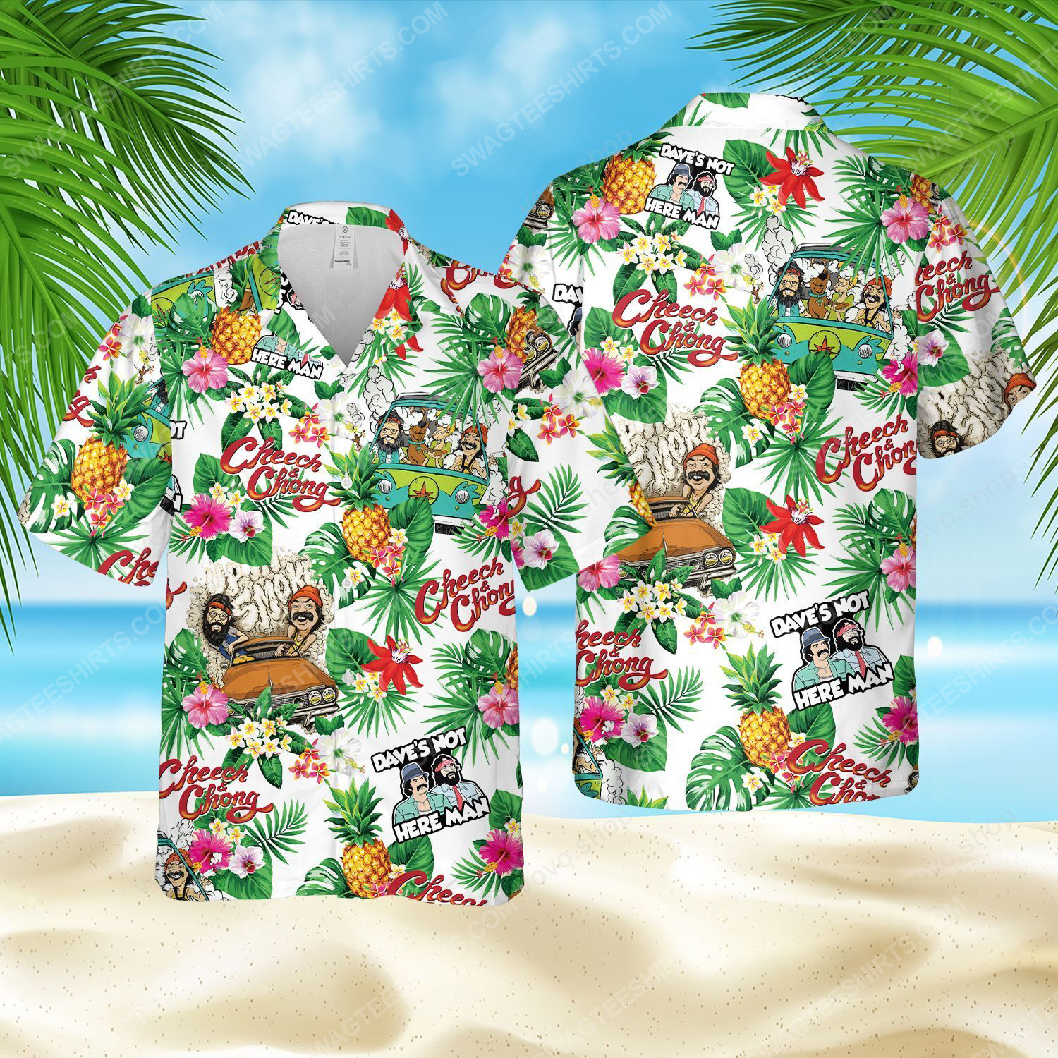 The Cheech And Chong Movie Full Printed Hawaiian Shirt The Cheech And Chong Movie Full Printed Hawaiian Shirt