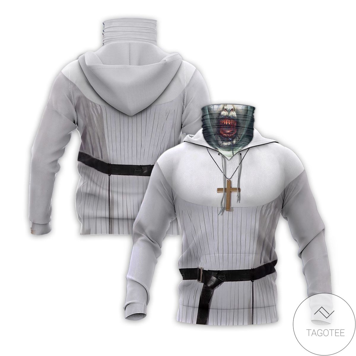 The Conjuring Valak Horror Movie Halloween White Mask Hoodie The Conjuring Valak Horror Movie Halloween White Mask Hoodie