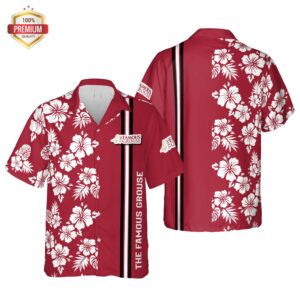 The Famous Grouse Scotch Whisky Floral Beach Hawaiian Shirt