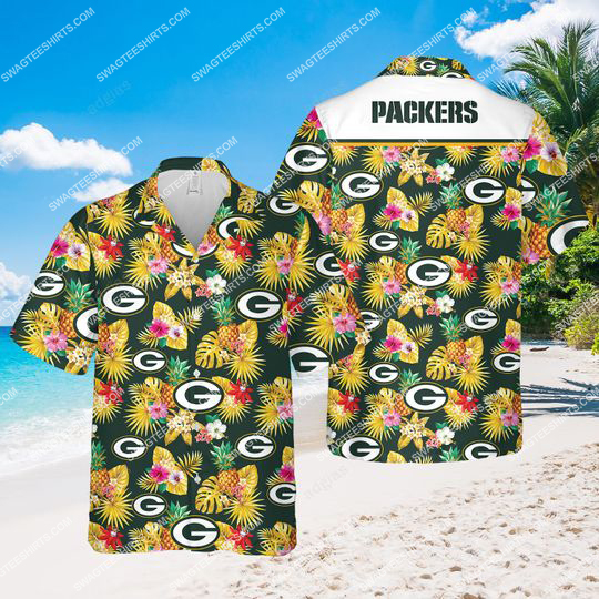 The Green Bay Packers Football Team All Over Print Hawaiian Shirt The Green Bay Packers Football Team All Over Print Hawaiian Shirt