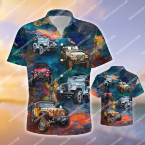 The Jeep Colorful All Over Printed Hawaiian Shirt