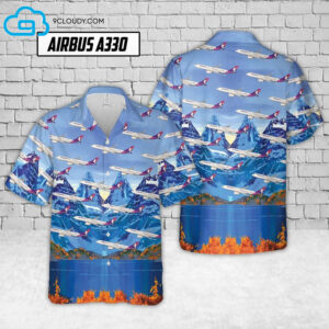 The Lake Airlines Airbus A330 Full Print Hawaiian Shirt