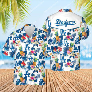 The Los Angeles Dodgers All Over Print Hawaiian Shirt