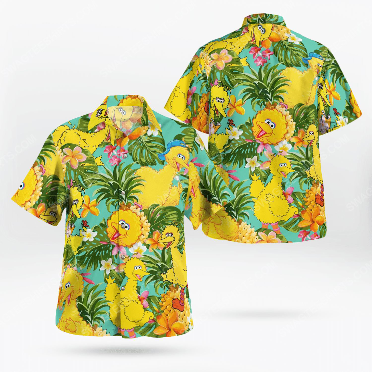 The Muppet Show Big Bird Hawaiian Shirt The Muppet Show Big Bird Hawaiian Shirt