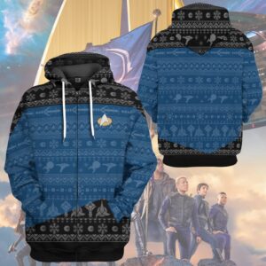 The Next Generation Blue Star Trek 3D Shirt