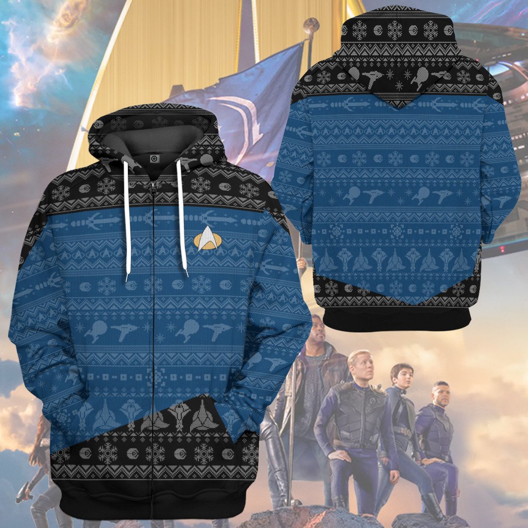 The Next Generation Blue Star Trek 3D Shirt The Next Generation Blue Star Trek 3D Shirt