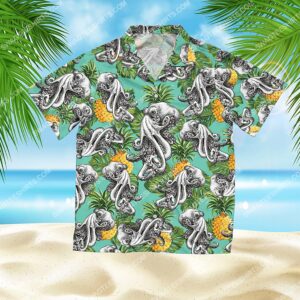 The Octopus Summer Vacation All Over Print Hawaiian Shirt