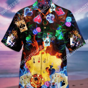 The Poker Retro All Over Printing Hawaiian Shirt