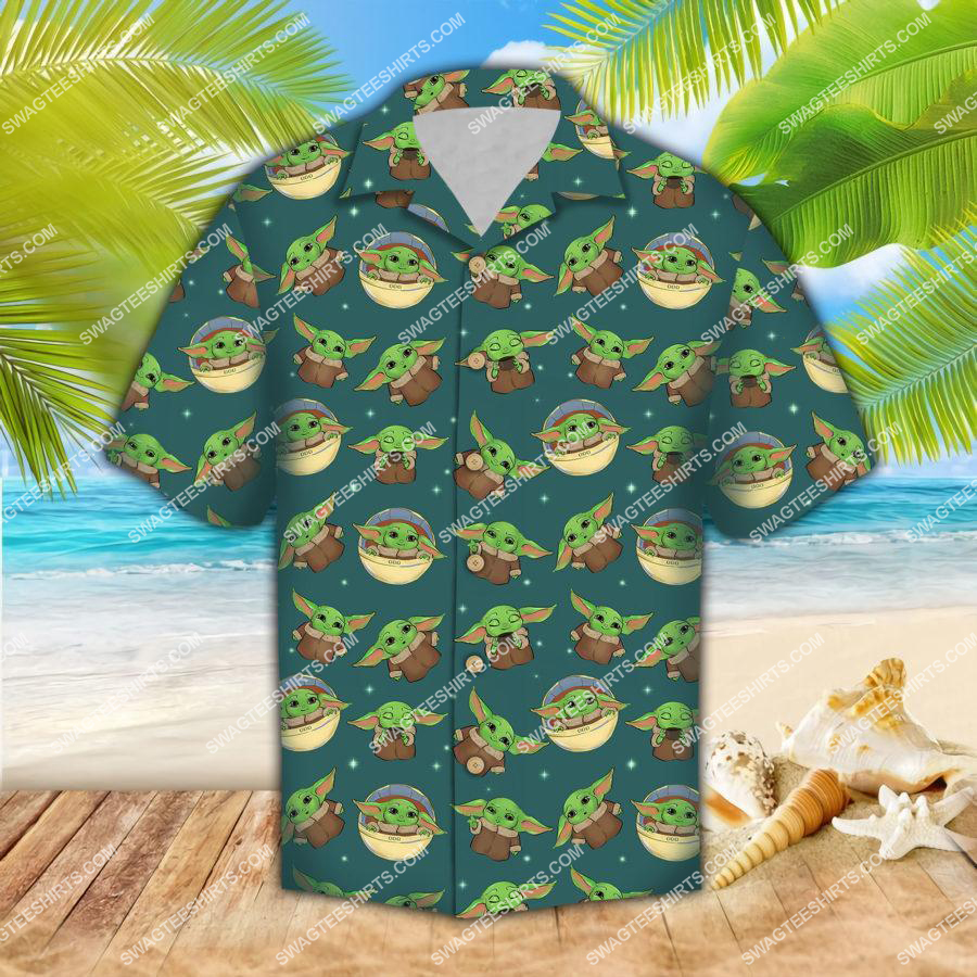 The Star Wars Baby Yoda All Over Print Hawaiian Shirt The Star Wars Baby Yoda All Over Print Hawaiian Shirt