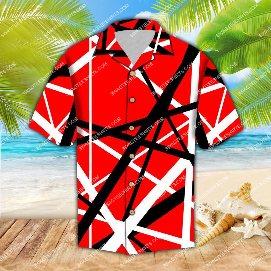 The Van Halen Band All Over Print Hawaiian Shirt The Van Halen Band All Over Print Hawaiian Shirt