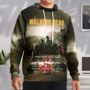 The Walking Dead Sign Characters 3D Hoodie