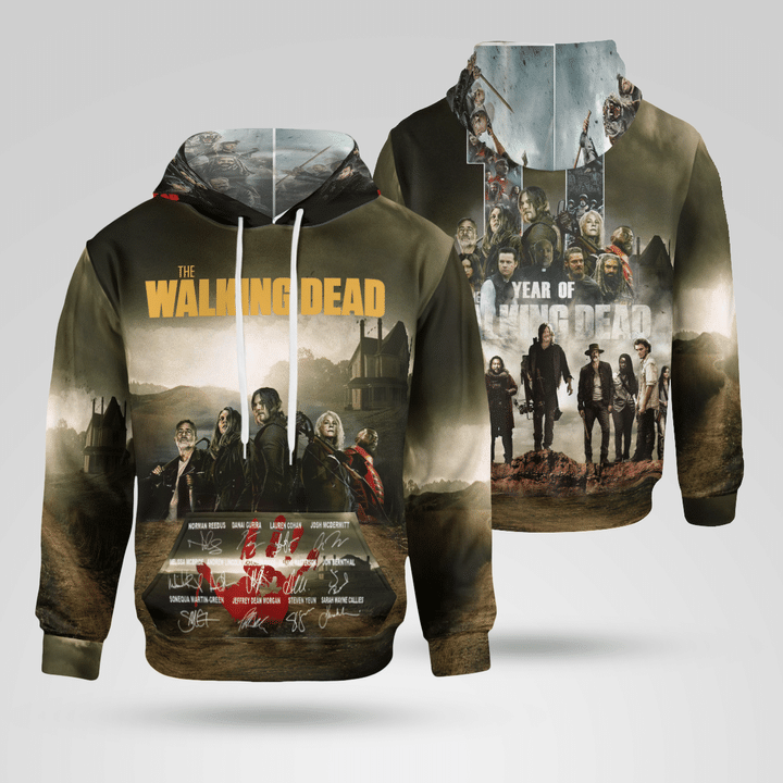 The Walking Dead Signatures 3D Full Print Hoodie The Walking Dead Signatures 3D Full Print Hoodie