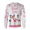 Three Flamingo Breast Cancer Awareness 3D Shirt