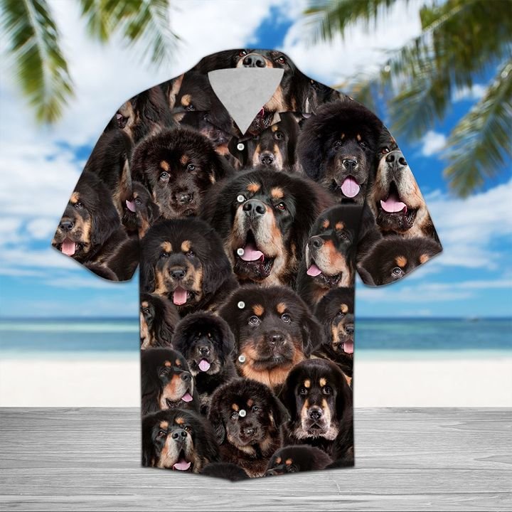 Tibetan Mastiff Hawaiian Shirt Summer Button Up Tibetan Mastiff Hawaiian Shirt Summer Button Up