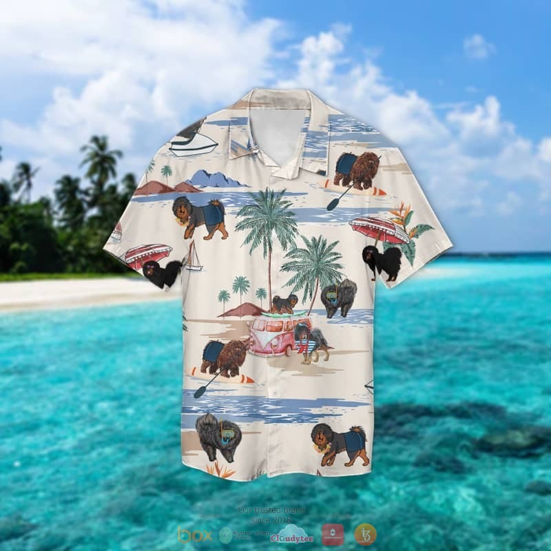 Tibetan Mastiff Summer Beach Hawaiian Shirt Tibetan Mastiff Summer Beach Hawaiian Shirt