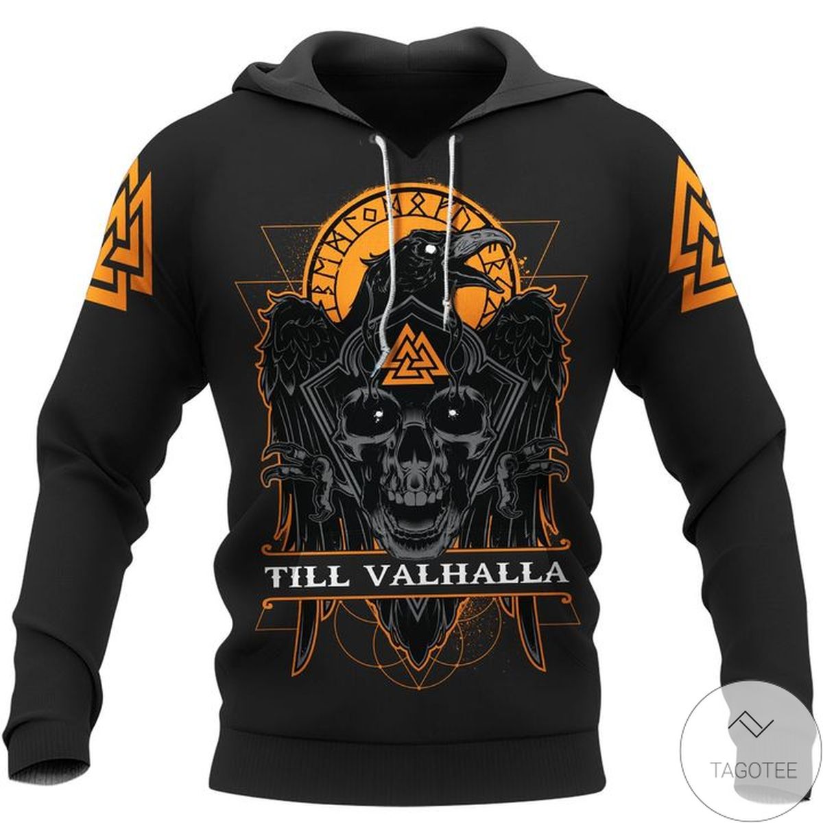 Till Valhalla Raven Viking Hoodie Till Valhalla Raven Viking Hoodie