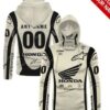 [Top-Selling] Custom Name Honda Dunlop Race Full Print Mask Hoodie
