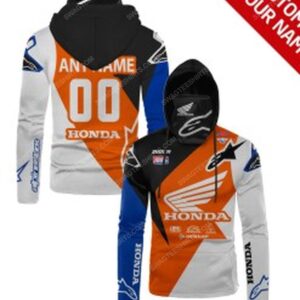 [Top-Selling] Custom Name Honda Race Full Print Mask Hoodiee