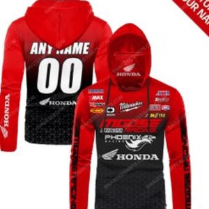 [Top-Selling] Custom Name Honda Racing Full Print Mask Hoodie