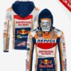 [Top-Selling] Custom Name Red Bull Honda One Heart Full Print Mask Hoodie