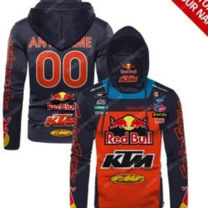 [Top-Selling] Custom Name Red Bull Ktm Factory Racing Full Print Mask Hoodie